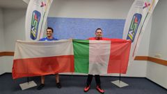 Trenerzy reprezentacji Włoch i Polski - Marco Spinelli i Szymon Borkowski.